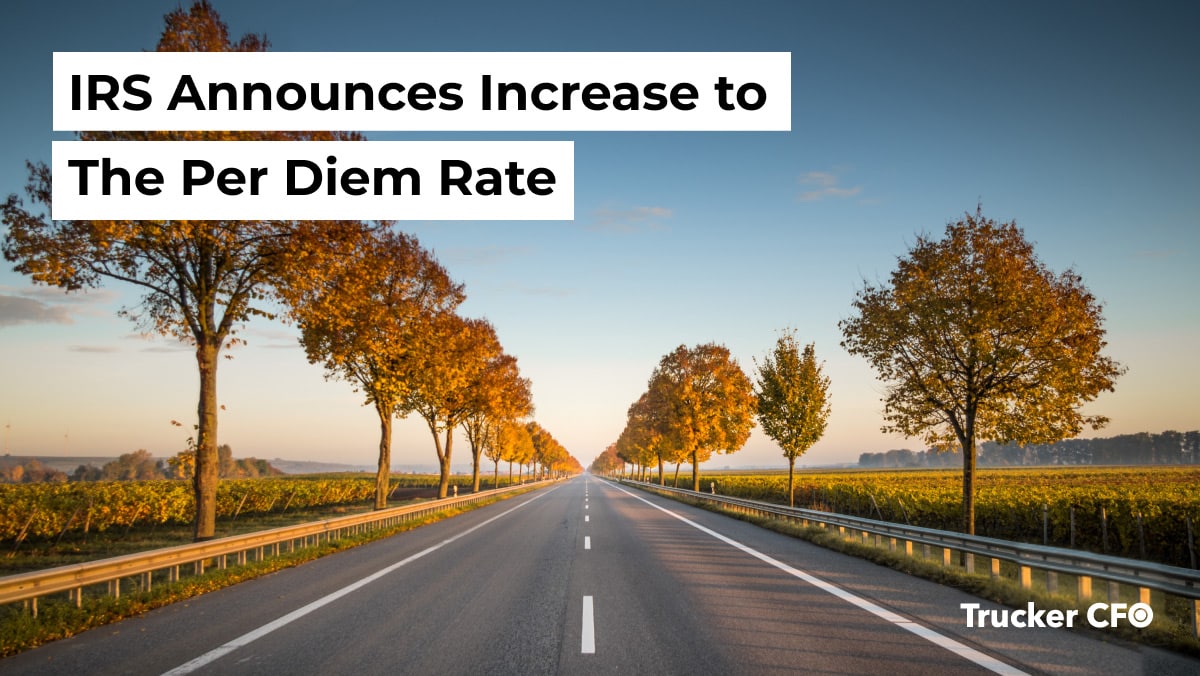 IRS Announces Increase to the Per Diem Rate