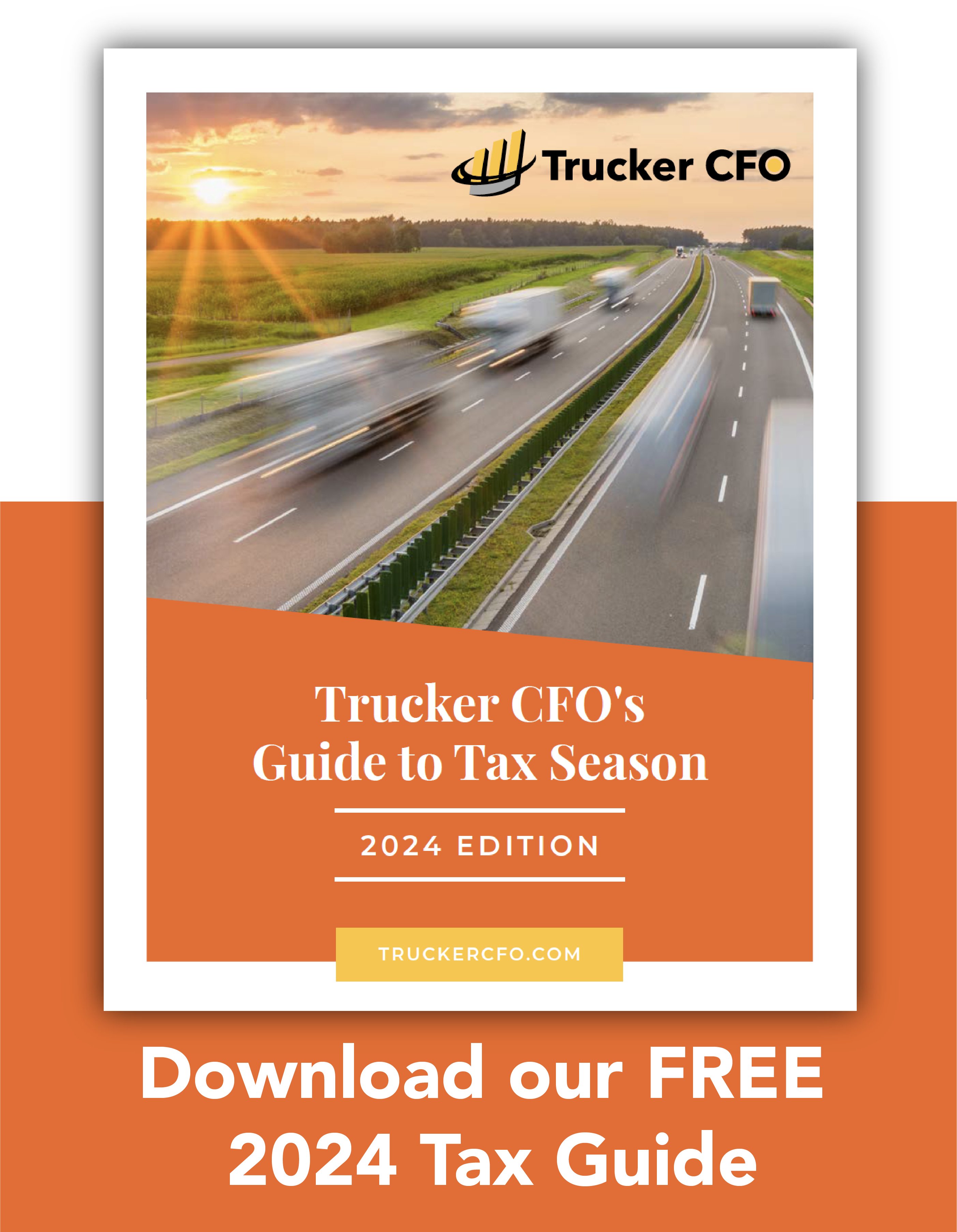 Cover of the Trucker CFO free 2024 Tax Guide